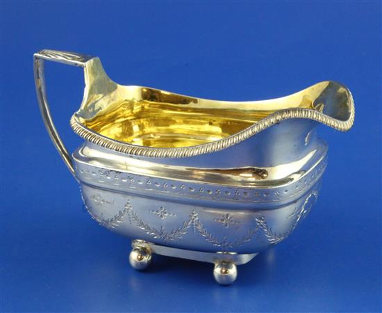 A George III silver cream jug, 7 oz.